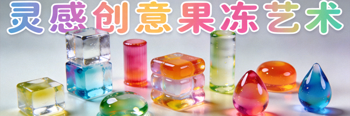 灵感创意视频封面：色彩鲜艳的果冻艺术展示